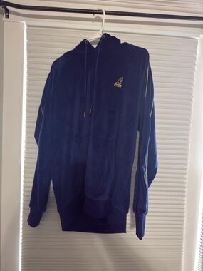 Kangol Royal Blue Crewneck Hoodie with Gold Trim